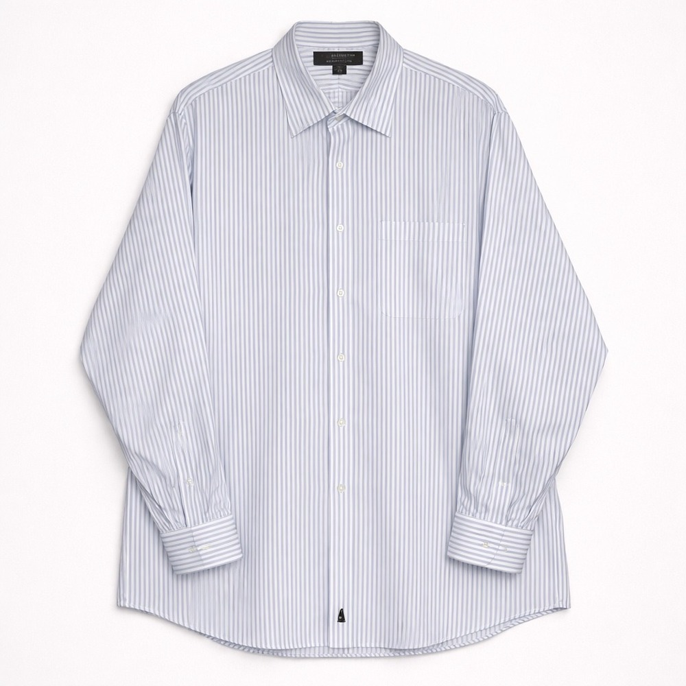 Nordstrom Smartcare Wrinkle-Free Dress‎ Shirt – 17.5 (36/37) – Blue Stripe